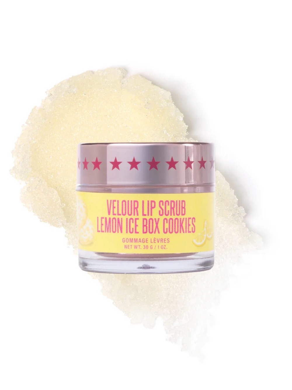 Jeffree Star Lemon Ice Box Cookies Velour Lip Scrub- vegan, sugar scrub, jojoba